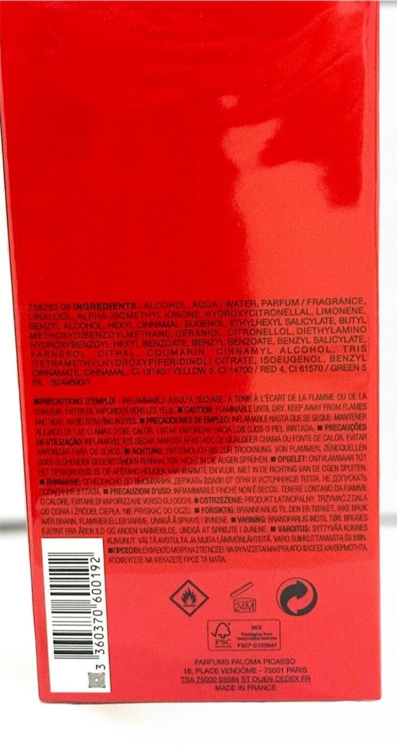 Paloma Picaso Women Eau de Parfum 3.4 oz Spray-SEALED