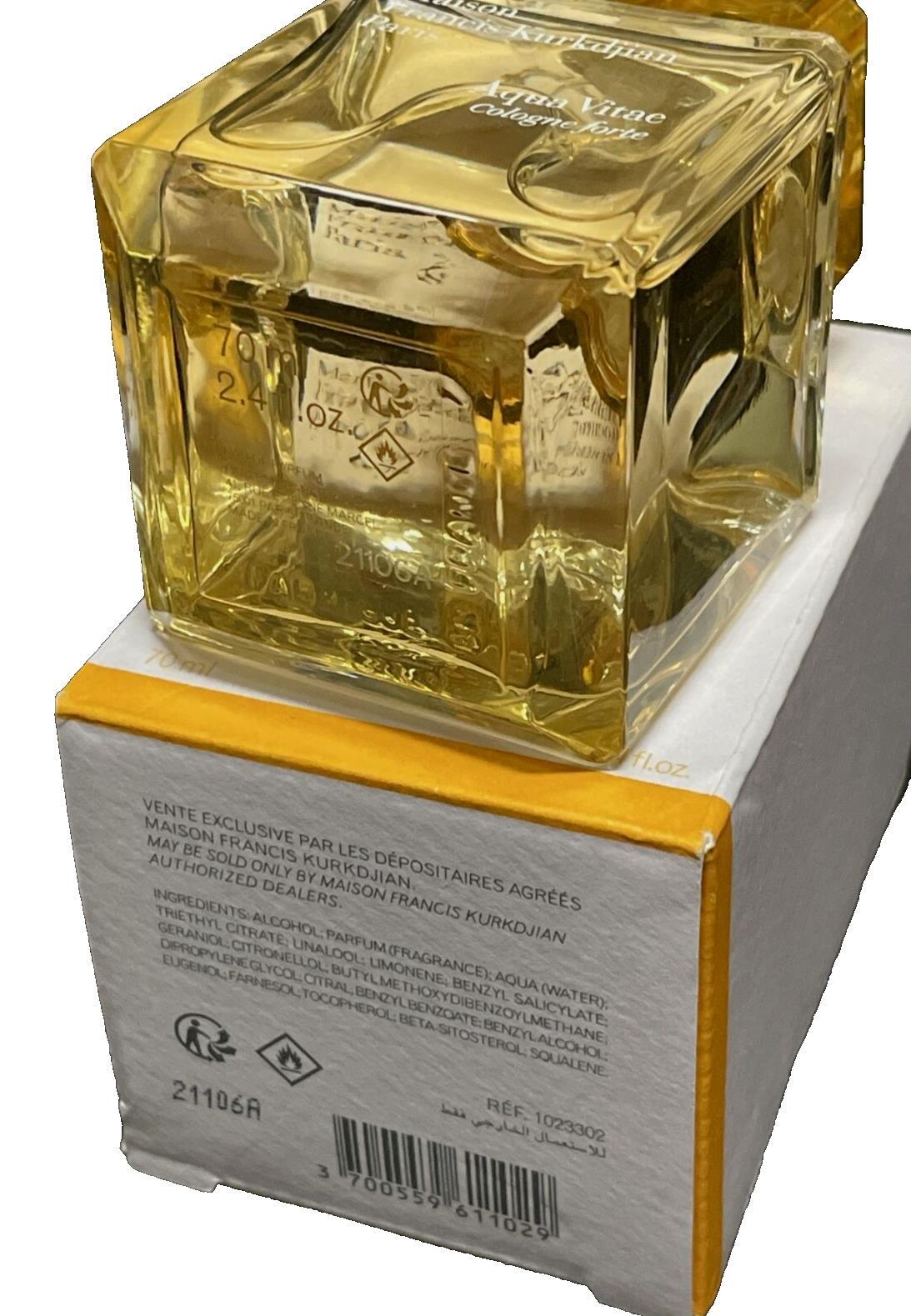 Maison Francis Kurkdjian Aqua Vitae Cologne Forte EDP 2.4 oz. Unsealed