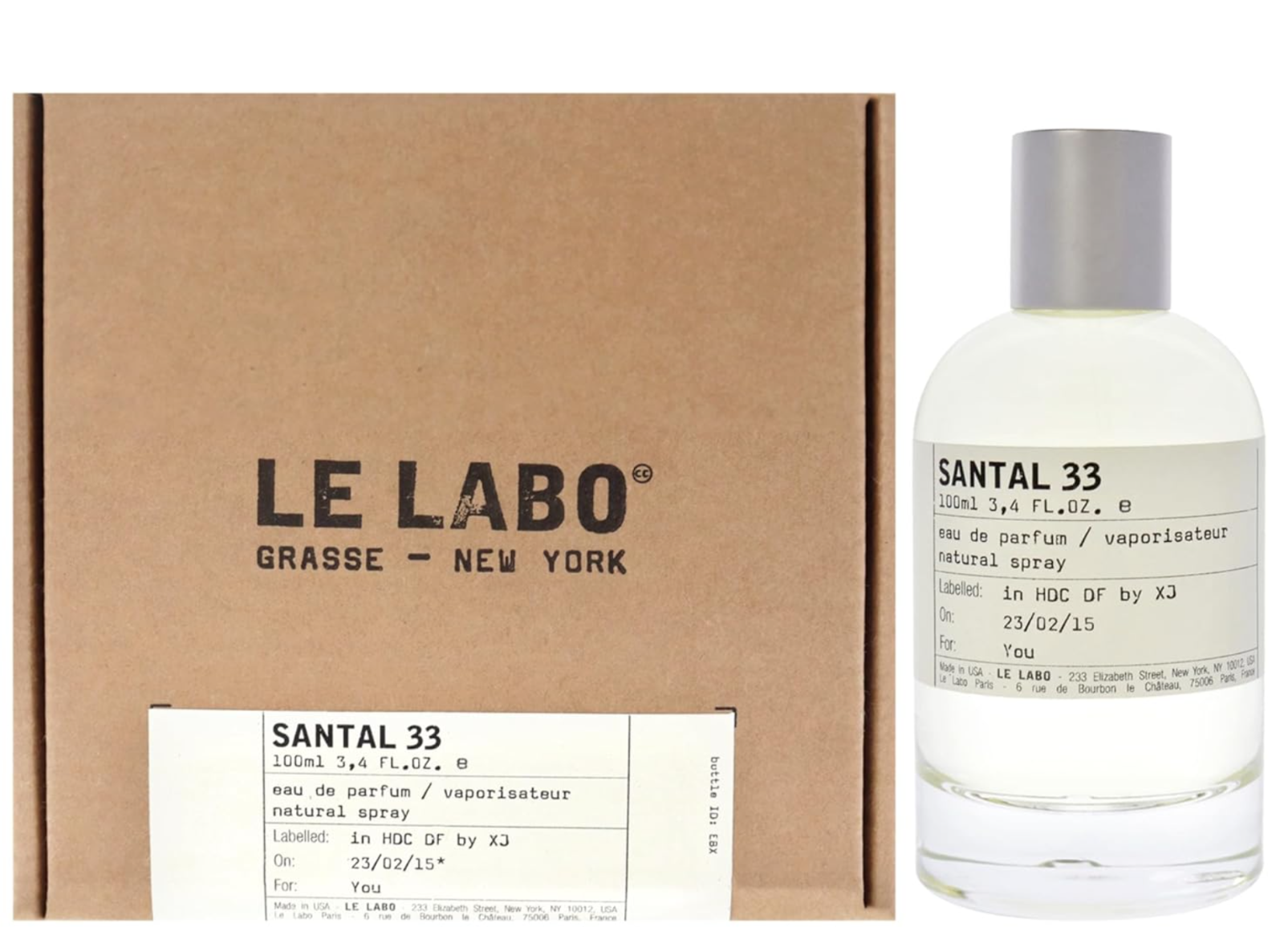 Le Labo Santal 33 3.4 Oz Unisex Eau de Parfum Spray - New Unsealed Box